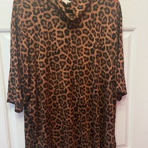 Michael Kors brown and black turtleneck.